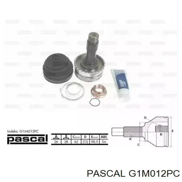 ШРУС наружный передний G1M012PC Pascal