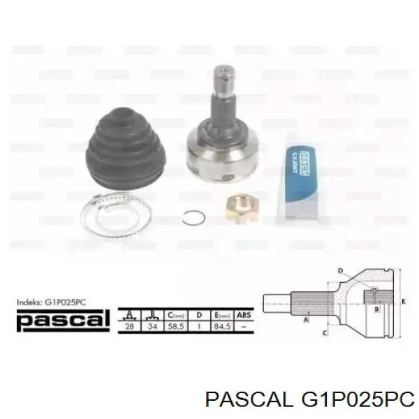 ШРУС наружный передний G1P025PC Pascal