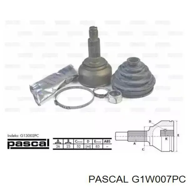 ШРУС наружный Pascal G1W007PC