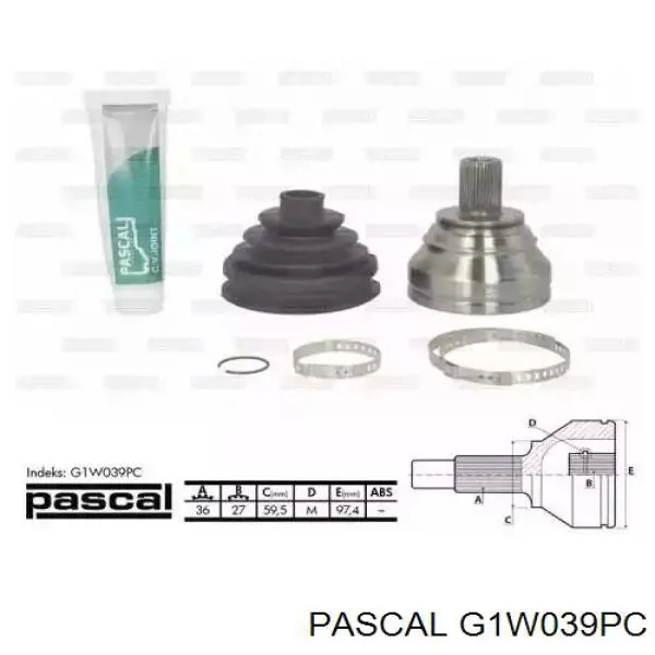 G1W039PC Pascal шрус наружный передний