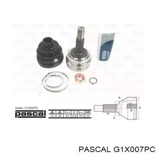 ШРУС наружный передний G1X007PC Pascal