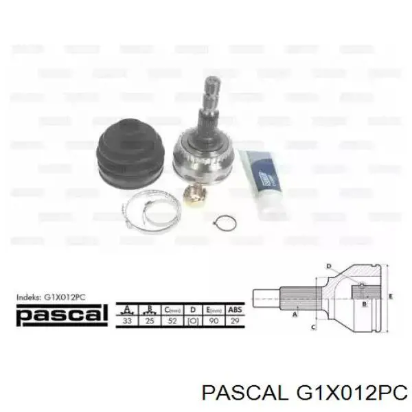 G1X012PC Pascal шрус наружный передний