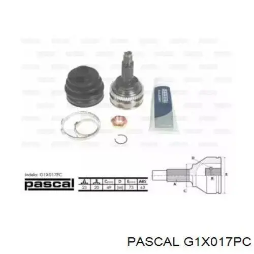 G1X017PC Pascal шрус наружный передний