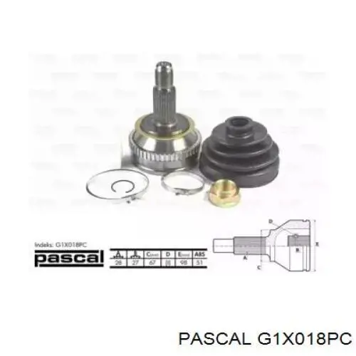 ШРУС наружный передний G1X018PC Pascal