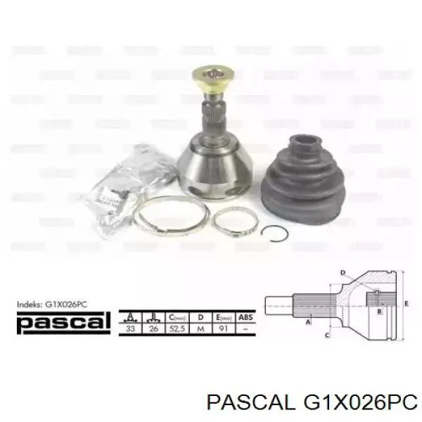 G1X026PC Pascal шрус наружный передний