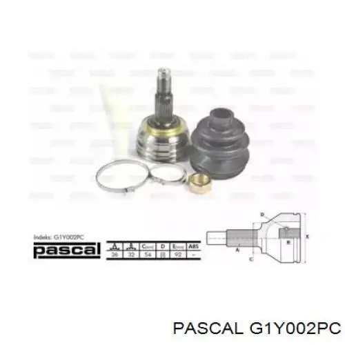 ШРУС наружный передний G1Y002PC Pascal