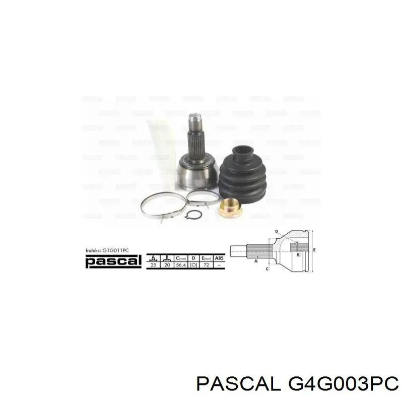 G4G003PC Pascal шрус внутренний, тришиб/трипод/трипоид