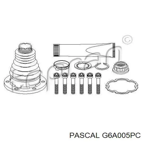 Пыльник шарнира угловых скоростей внутренний передний Pascal G6A005PC цена, от 9.37 USD
