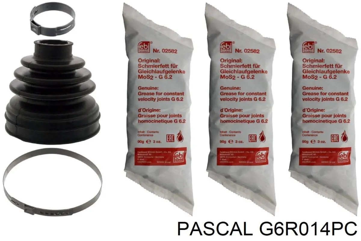 G6R014PC Pascal bota de proteção interna de junta homocinética do semieixo dianteiro