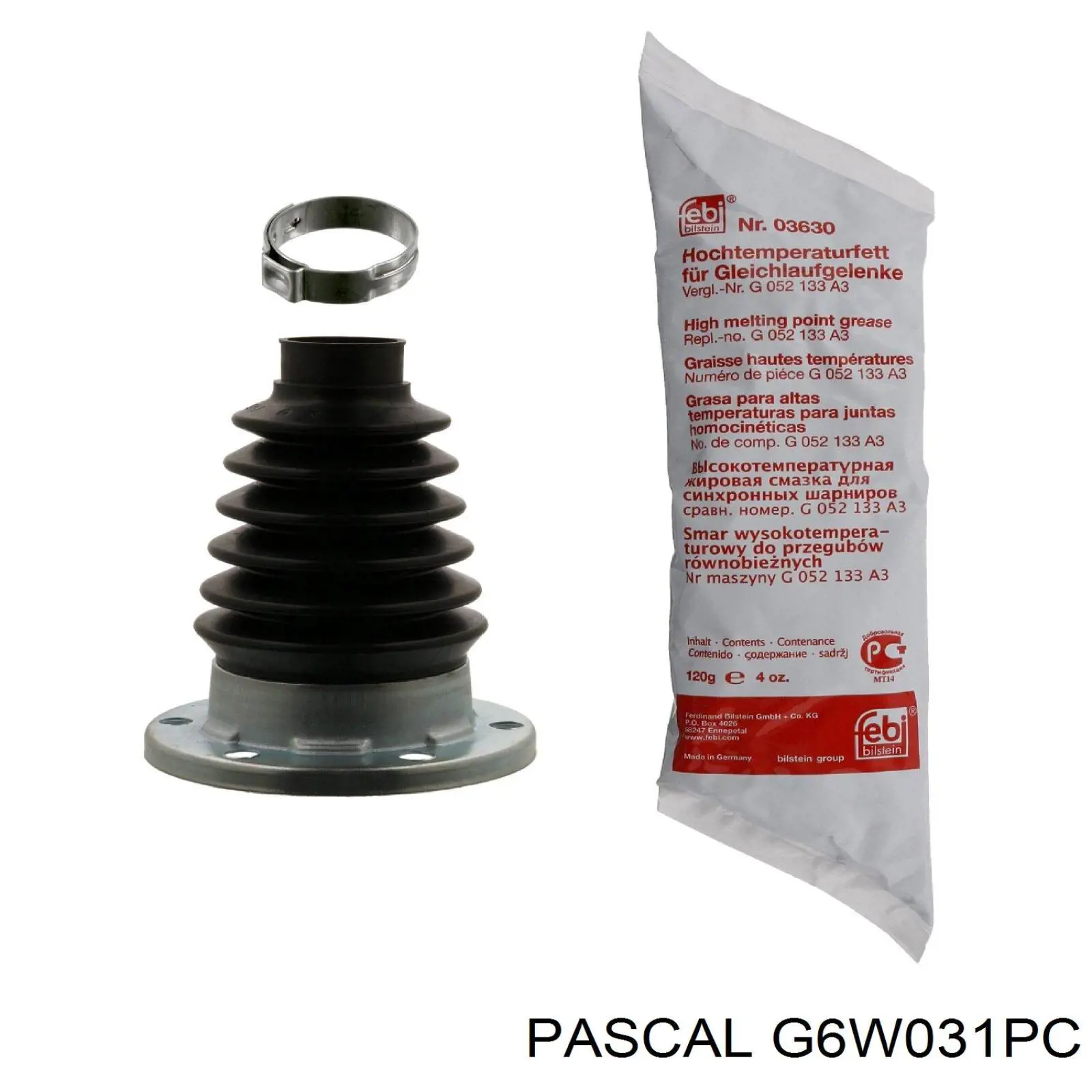 Пыльник ШРУСа задней полуоси внутренний Pascal G6W031PC цена, от 13.79 USD