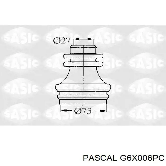 Пыльник ШРУСа передней полуоси внутренний правый G6X006PC Pascal