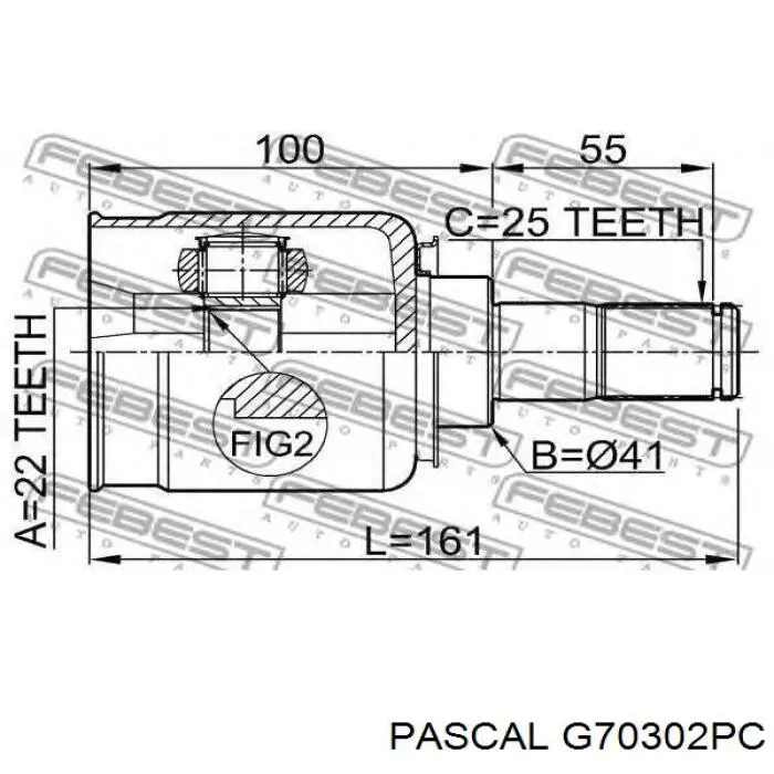 ШРУС внутренний G70302PC Pascal