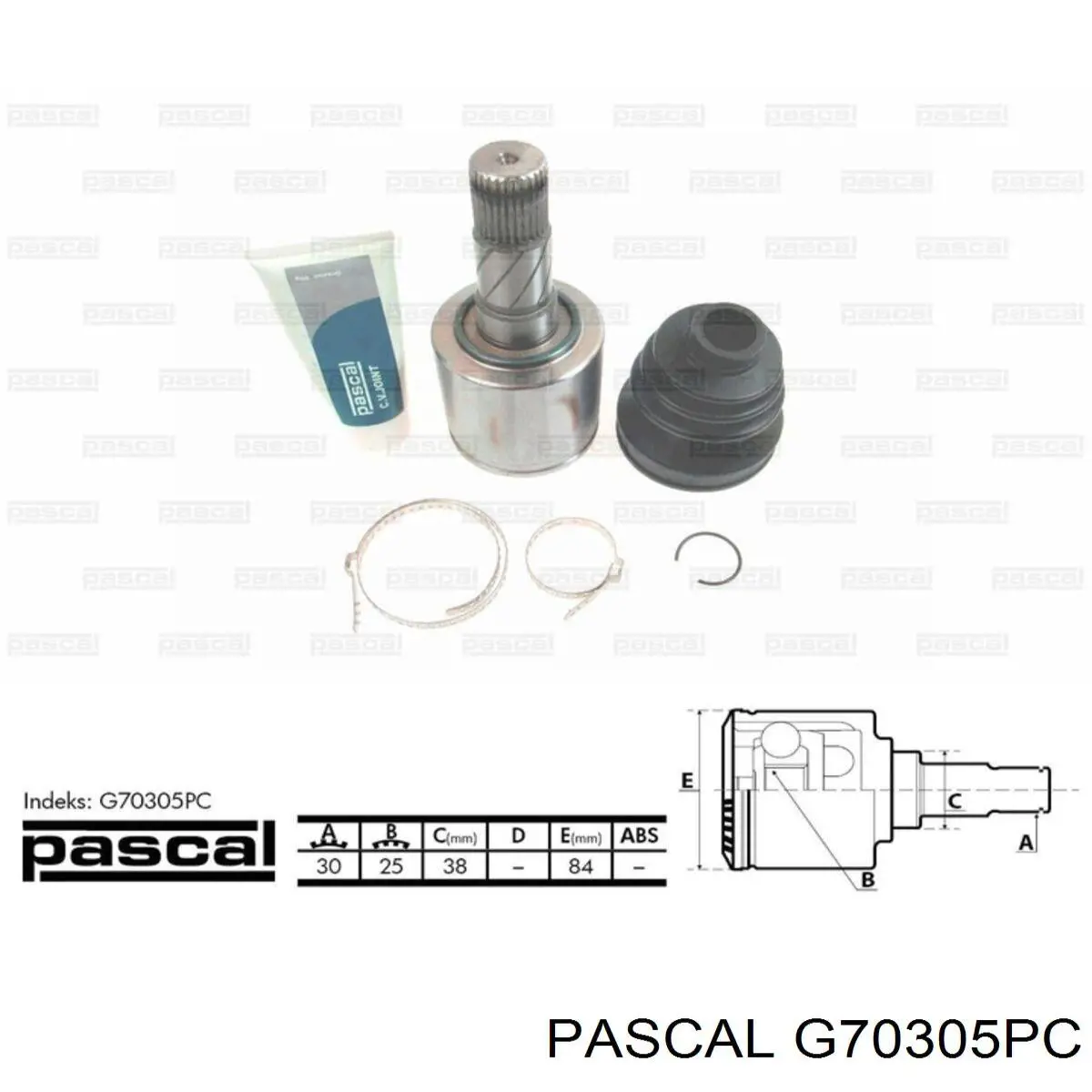 G70305PC Pascal шрус внутренний передний левый