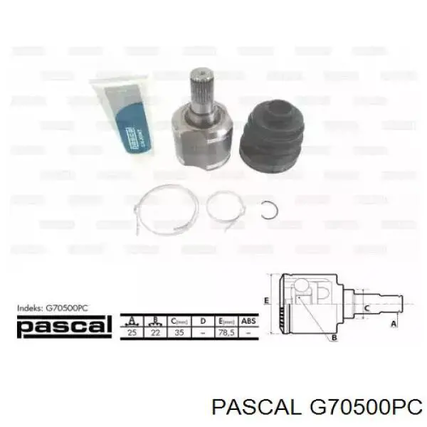 Junta homocinética interior delantera G70500PC Pascal