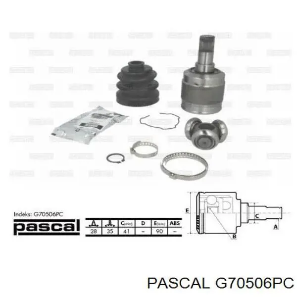 Купить G70506PC Pascal Шрус внутренний левый