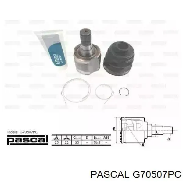 G70507PC Pascal шрус внутренний передний
