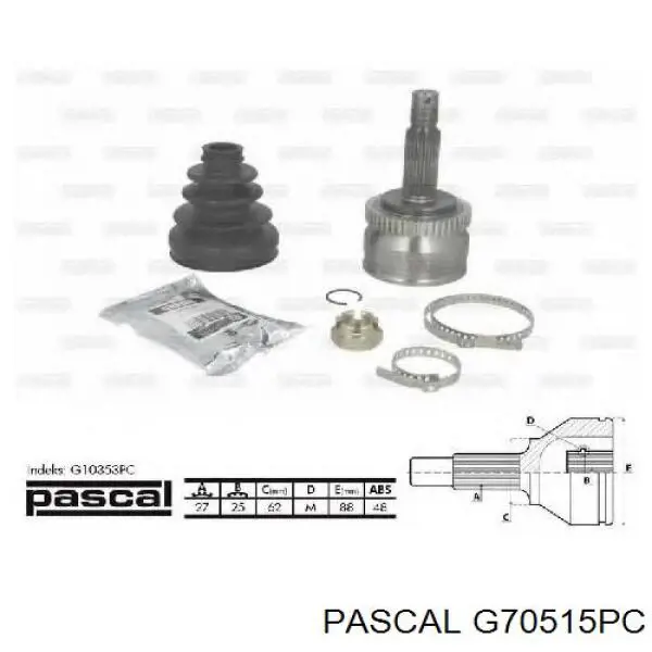 Купить G70515PC Pascal ШРУС внутренний