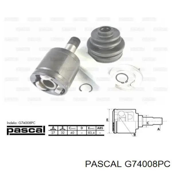 Купить G74008PC Pascal ШРУС внутренний