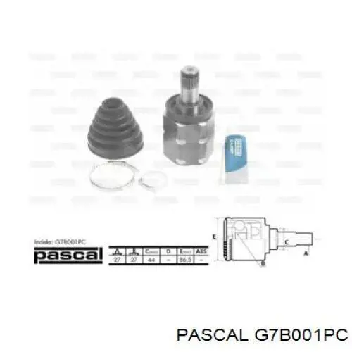 G7B001PC Pascal Граната внутренняя передняя левая