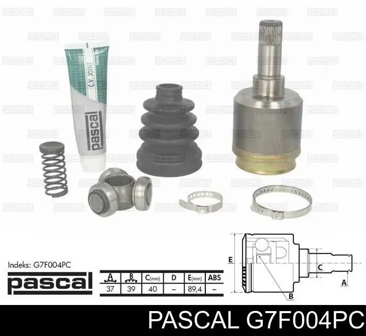 G7F004PC Pascal полуось (привод передняя левая)