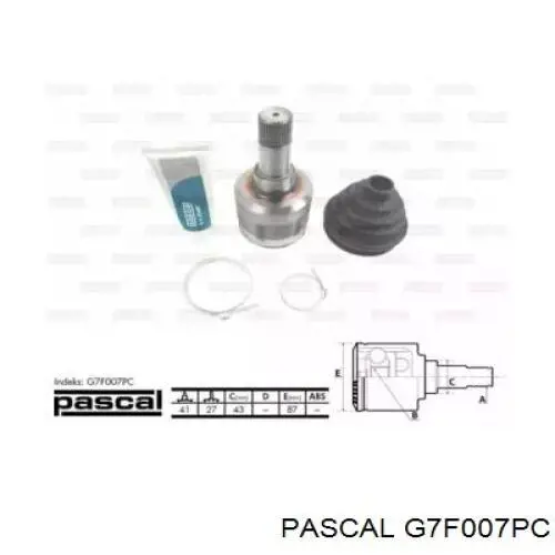 ШРУС внутренний передний левый Pascal G7F007PC