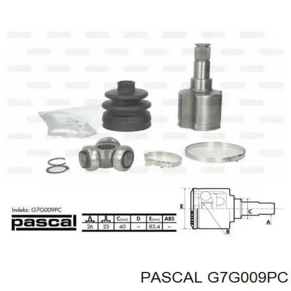 G7G009PC Pascal шрус внутренний передний левый