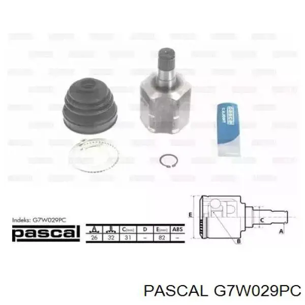 ШРУС внутренний передний Pascal G7W029PC