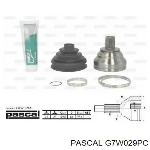 Купить G7W029PC Pascal ШРУС внутренний