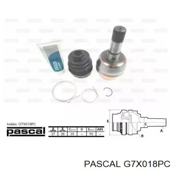 G7X018PC Pascal шрус внутренний передний