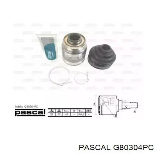 Купить G80304PC Pascal Шарнир угловых скоростей передний правый