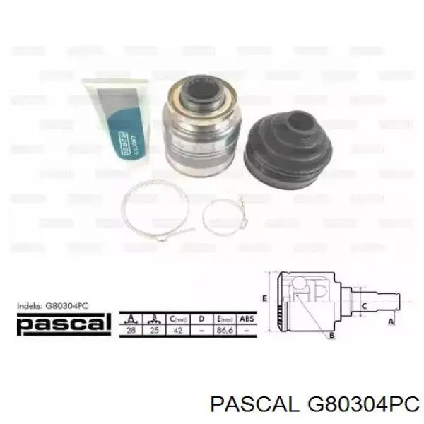 Шарнир привода внутренний Pascal G80304PC цена, от 38.28 USD