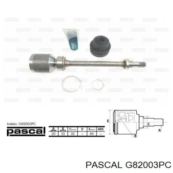 G82003PC Pascal шрус наружный передний правый