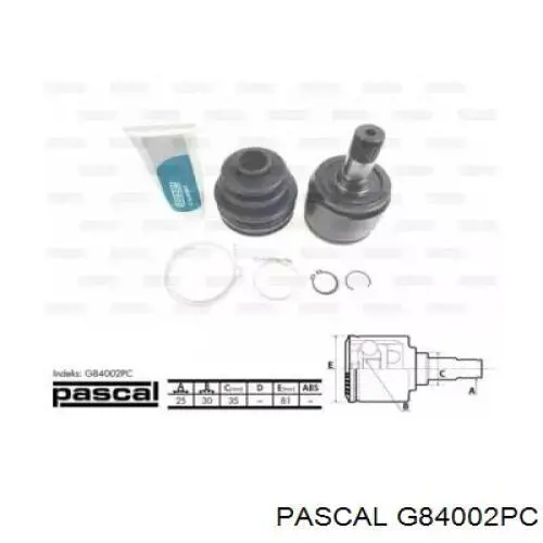 ШРУС внутренний G84002PC Pascal