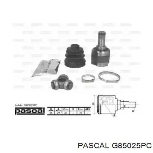 Купить G85025PC Pascal Шарнир угловых скоростей передний правый