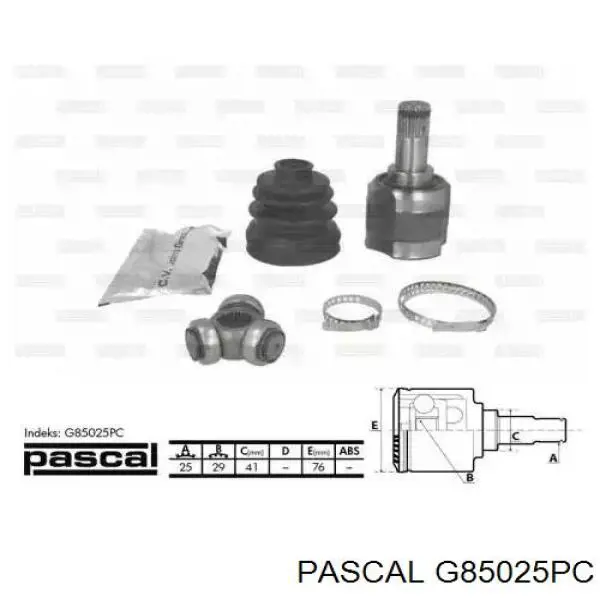 G85025PC Pascal шрус внутренний передний правый