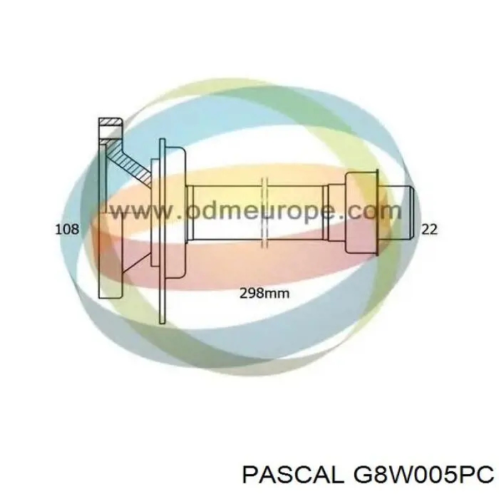 ШРУС внутренний G8W005PC Pascal