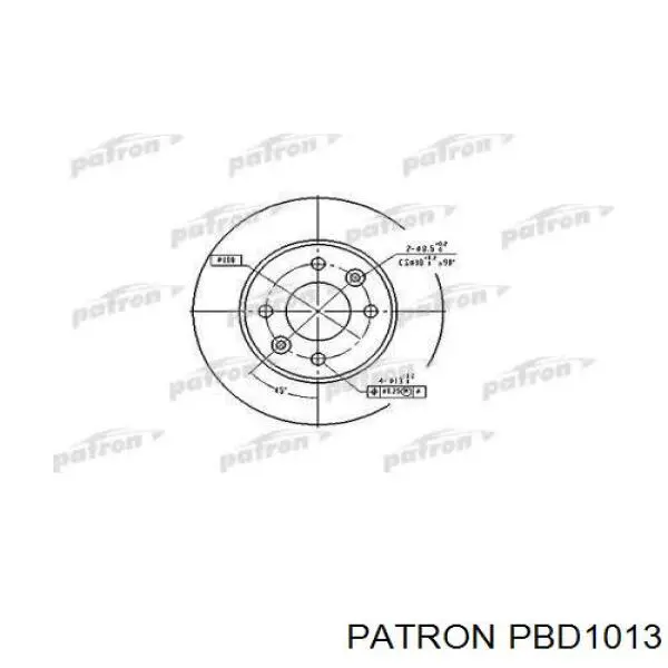 PBD1013 Patron диск тормозной передний