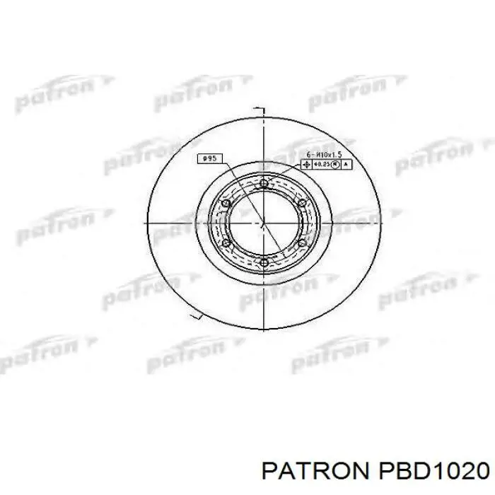 Купить PBD1020 Patron Диск тормозной задний