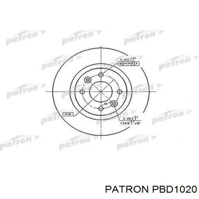 Задний тормозной диск Patron PBD1020 цена, от 48.19 USD