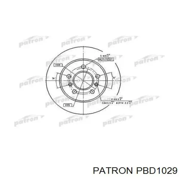 PBD1029 Patron диск тормозной задний