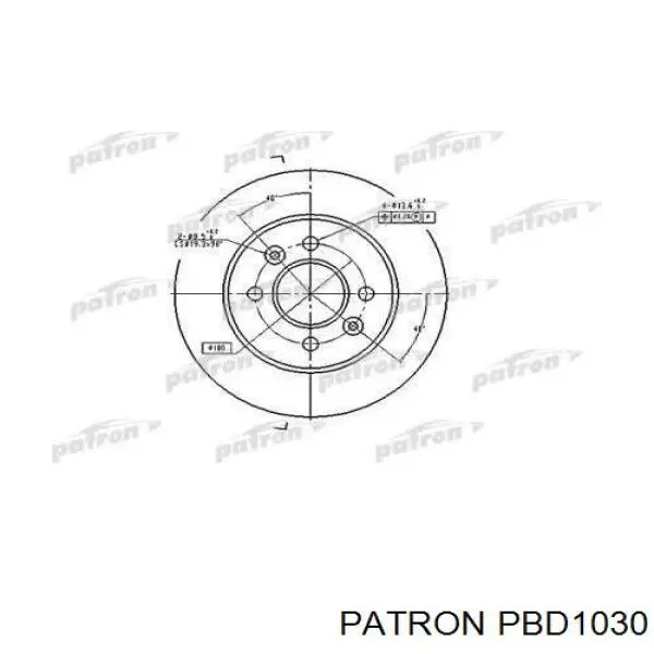 PBD1030 Patron диск тормозной задний