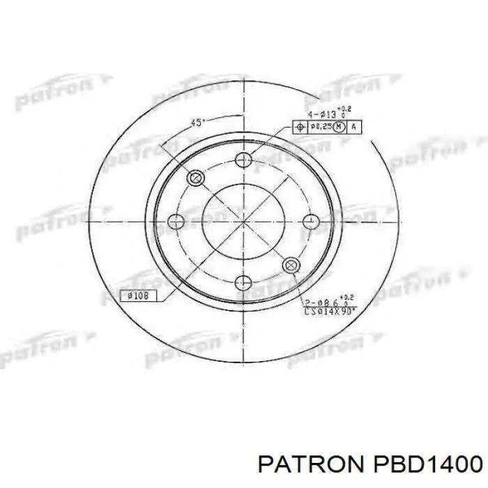 Передние тормозные диски PBD1400 Patron