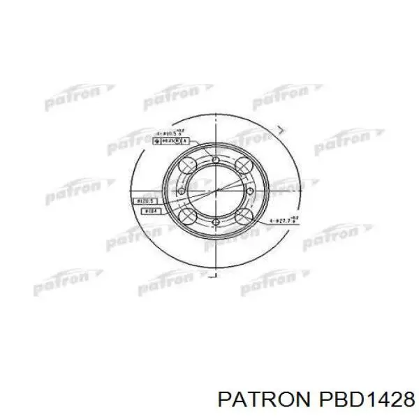 Передние тормозные диски PBD1428 Patron