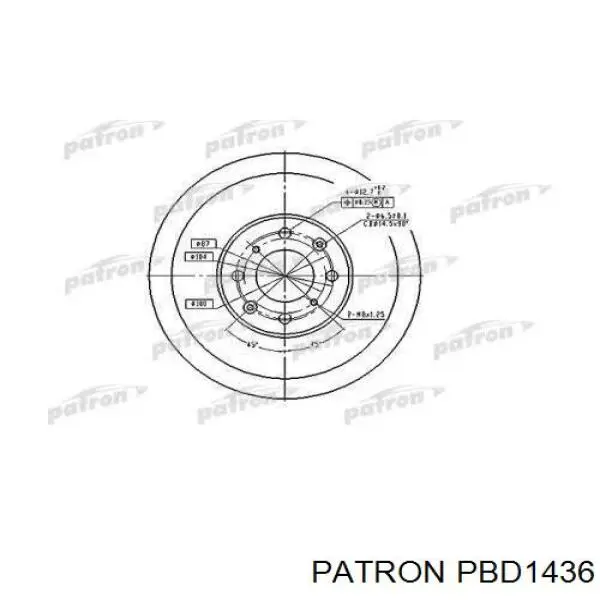 Передние тормозные диски PBD1436 Patron