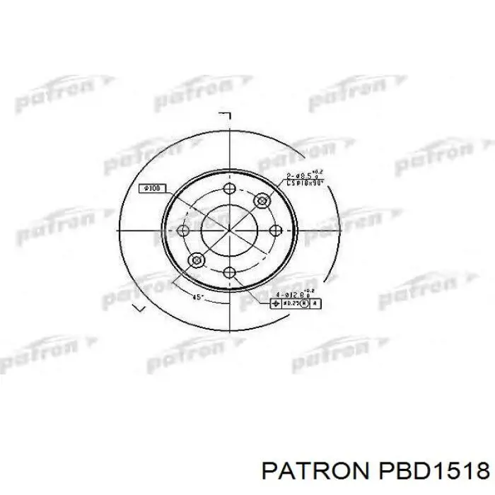 Купить PBD1518 Patron Ротор тормозной