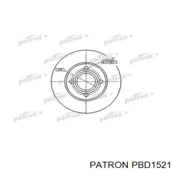 Передние тормозные диски PBD1521 Patron