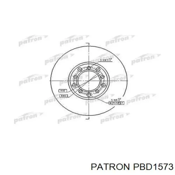 Передние тормозные диски PBD1573 Patron