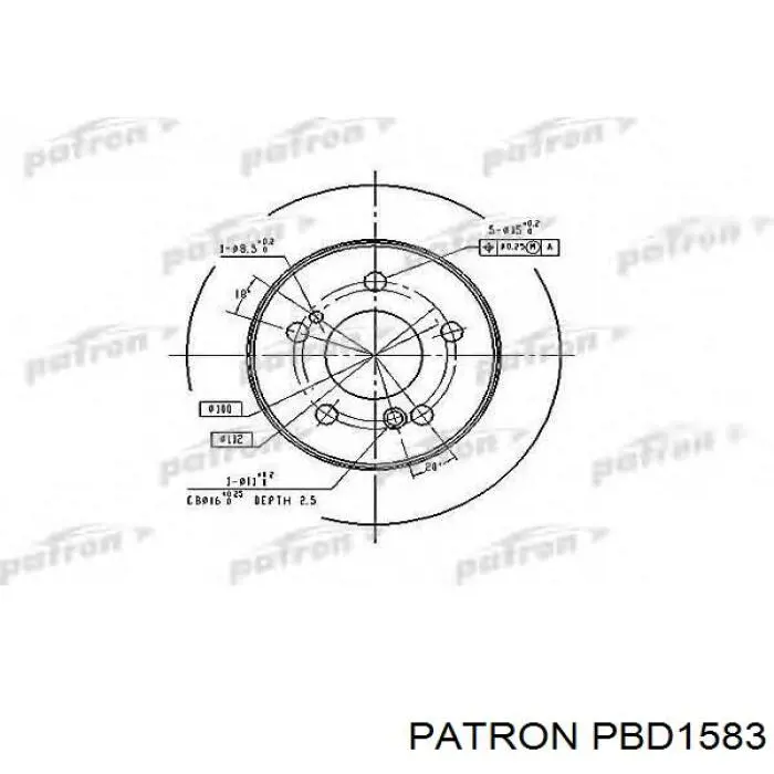 Тормозные диски PBD1583 Patron