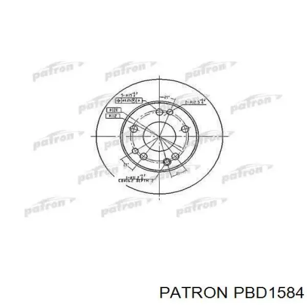 PBD1584 Patron диск тормозной передний