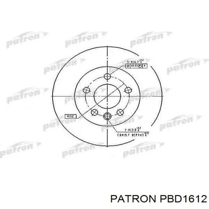 Передний тормозной диск HELLA-PAGID 52405